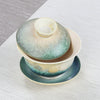 Green Ocean Waves Ceramic Gaiwan Teacup Set