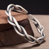 Men's Retro Twist Braided Cuff Bracelet Zinc Alloy