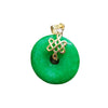 Green Jade Peace Buckle and Safety Pendant Necklace