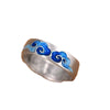 Blue Auspicious Clouds Copper Adjustable Ring