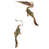 Fish Pattern Luck Dangle Drop Earrings Gold Tone