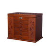 Wooden Jewelry Box with Carved Plum Blossom Lid