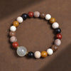 Multi-Wood Bead Bracelet with Six Syllable Mantra