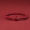 Chinese Zodiac Year Of The Horse Carved Cinnabar Peaceful Blessing Bracelet