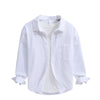 Men's Long Sleeve Linen Shirt Turn-down Collar Cotton Blend Casual Top