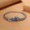 Copper Dragon Strength Silver Tone Retro Braided Bracelet