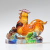 Chinese Zodiac Liuli Glass Figurine, Home Office Decoration