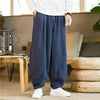 Men's Harem Pants, Solid Color Drawstring With Pockets