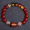 Chinese Zodiac Agate Bracelet, Red or Black Obsidian