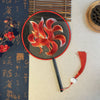 Embroidered Round Hand Fan with Tassel, Chinese Classical Style
