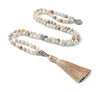 Natural Stone Tree of Life Tassel Necklace
