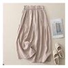 Women's Wide Leg Pants Cotton Linen High Waist Pleated Trousers