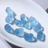 Natural Aquamarine Pixiu Bracelet, Icy Blue Beads