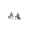 Abalone Shell Pearl Animal Stud Earrings S925 Silver