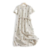 Casual Dot Pattern Short Sleeve Lace-up Women's Midi Dress