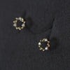 925 Sterling Silver Posts Metal Tiny Wreath Stud Blessing Flower Earrings