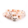 108 Mala Beads Bracelet Natural Stone Lotus Charm