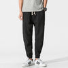Men's Linen Harem Pants With Drawstring Waist And Pockets