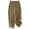 Women's Harem Pants Linen Cotton Drawstring Pockets Summer Casual