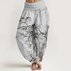 Women's Harem Pants Elastic Waist Floral Print Loose Yoga Trousers