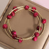 Strawberry Quartz Charm Bracelet for Women