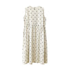 Women's Summer Sleeveless Polka Dot Cotton Linen Dress