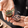 Mini Pipa and Gourd Fan Incense Burner, Alloy Metal Home Decor