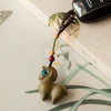 Year of the Horse Keychain with Jade and Copper Charm