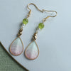 Handmade Velvet Flower Earrings, 925 Silver Hook