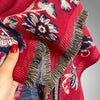 Floral Pattern Warm Cozy Scarf Shawl
