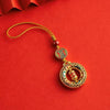 Gold-Tone Peace Charm Keychain and Phone Strap