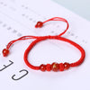 Red Agate Chinese Zodiac Red String Braided Protection Luck Bracelet