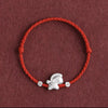 Year of the Horse 999 Silver Braided Rope Bracelet