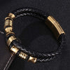 Layered Leather Weave Fortune Bracelet for Men and Women