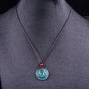 Blue Water Jade Peace Buckle Pendant Necklace