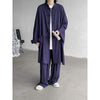 Men's Meditation Cloth Long Sleeve Frog-Button Shirt and Pants Set
