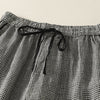 Women's Harem Pants Plaid Pattern Cotton Linen Drawstring Pockets