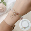 Floral Quartz Bracelet with Tulip Charm
