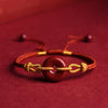 Handwoven Cinnabar Peace Buckle Rope Bracelet