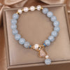 Aquamarine Fortune Money Bag Charm Bracelet