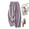 Elastic Waist Wide Leg Pants, Relaxed Straight Trousers