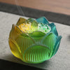 Lotus Liuli Incense Burner with Warm Light Base
