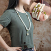 White Jade Bodhi Lotus Mala Harmony Necklace Bracelet