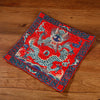 Embroidered Tea Mat, Square Coaster with Dragon Phoenix