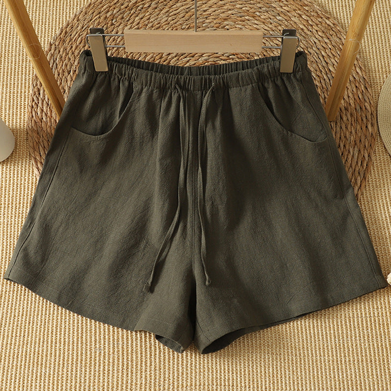 Women's Cotton Drawstring Shorts With Pockets