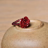 Cinnabar Rose Beads Concentration Ring
