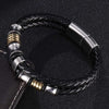 Layered Leather Weave Fortune Bracelet for Men and Women