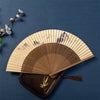Bamboo Folding Fan with Yellow Paper and Tassel