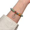 Agate Lotus Pod Bracelet with Peace Buckle Charm