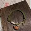 Peach Wood Red String Protection Bracelet
